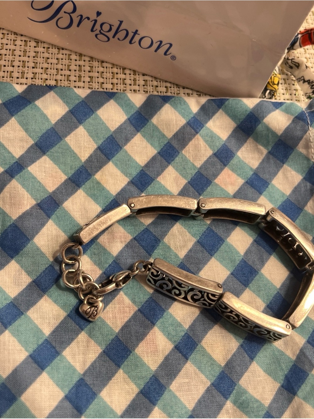 Brighton Silver Filigree Panel Link Bracelet - Picture 3 of 4